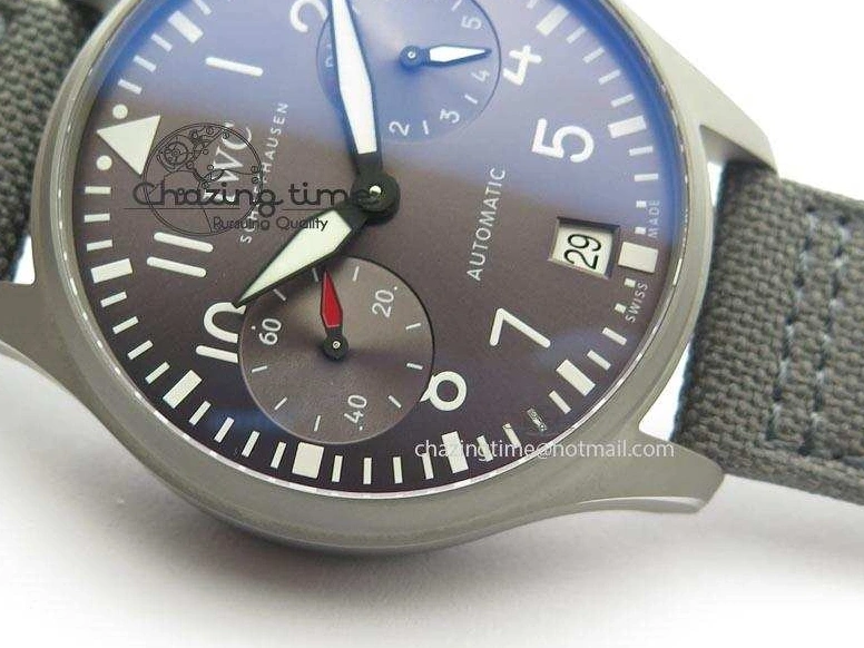 MIROTIME 0428 SunProtective Big Pilot Real PR IW500910 “Patrouille Suisse” ZF 1:1 Best Edition On Gray Nylon Strap 7278